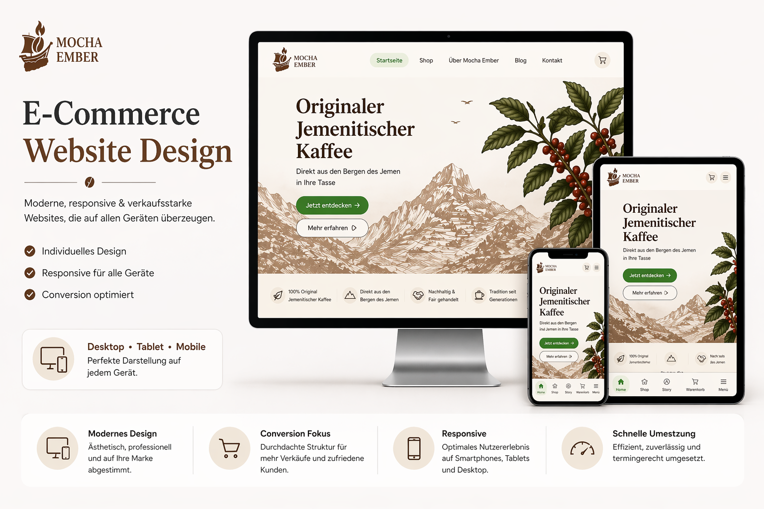 Mocha Ember E-Commerce